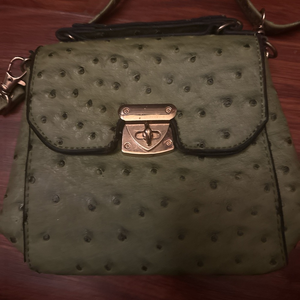 Olive Green Textured Women's Bag